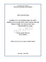 Nghiên cứu cơ sở khoa học tổ chức không gian xanh công cộng trong đô thị   phạm vi khu vực quận sơn trà, thành phố đà nẵng (tt) 