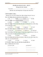 Bộ đề ôn thi giữa kì 2 môn Toán lớp 5 năm học 2019 - 2020