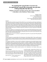 Tín ngưỡng thờ cúng tổ tiên và vai trò của tín ngưỡng thờ cúng tổ tiên trong giáo dục gia đình ở Đồng bằng Bắc Bộ hiện nay