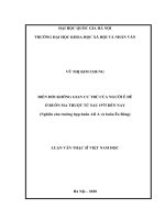 Biến đổi không gian cư trú của người ê   đê ở buôn ma thuột từ sau 1975 đến nay  (nghiên cứu trường hợp buôn alê a và buôn êa bông) 