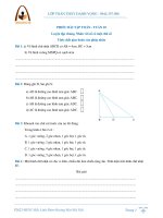 TOÁN 4: BÀI TẬP TUẦN 10