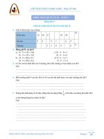 TOÁN 3: BÀI TẬP TUẦN 14