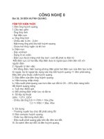 Nội dung ôn tập môn Công nghệ 8
