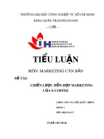 Tiểu luận môn Marketing căn bản: Chiến lược hỗn hợp marketing của E-coffee