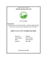Đánh giá khả năng sinh trưởng và phòng, trị bệnh trên đàn dê lai tại trại chăn nuôi khoa chăn nuôi thú y 