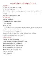 Nội dung ôn tập môn Ngữ văn 6