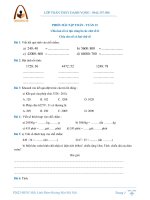 TOÁN 4: BÀI TẬP TUẦN 15