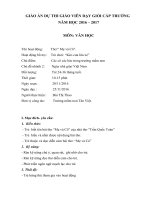 giáo án tuần 18 : Động vật sống trong rừng