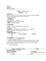 UNIT 5 : THINGS I DO LESSON 1 : A1,2 - Tài nguyên - Trung tâm Thông tin - Thư viện điện tử