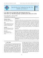 CÁC NHÂN TỐ TÁC ĐỘNG ĐẾN MỨC ĐỘ HÀI LÒNG CỦA SINH VIÊN CÁC TRƯỜNG ĐẠI HỌC TẠI ĐỒNG BẰNG SÔNG CỬU LONG