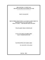 Một số biện pháp nâng cao chất lượng dịch vụ khách hàng của ngân hàng tmcp á châu – chi nhánh thái nguyên 