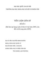 Tiểu luận giữa kỳ - Bài làm áp dụng Luật sở hữu trí tuệ 2005, sửa đổi và bổ sung năm 2009