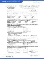 Đề thi Tiếng Anh THPT quốc gia 2017 mã đề 423 có đáp án | Tiếng Anh - Ôn Luyện