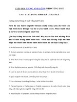 Tải Giải Unit 4 lớp 9 Learning A Foreign Language - Tiếng Anh 9 Unit 4 Foreign Language| Giải Unit 4 SGK tiếng Anh lớp 9 chi tiết nhất