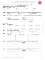 TOÁN 2: PHIẾU BÀI TẬP TUẦN 32