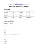 Tải Đề kiểm tra tiếng Anh 3 Unit 4 How old are you? - Bài tập Unit 4 lớp 3 How old are you? có đáp án