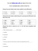 Tải Bài tập tiếng Anh lớp 12 Unit 5: Higher Education - Tiếng Anh 12 Unit 5 Higher Education| Trắc nghiệm Unit 5 SGK tiếng Anh 12 có đáp án