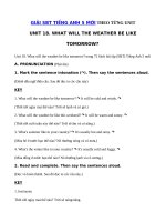 Tải Giải bài tập SBT Tiếng Anh lớp 5 Unit 18: What will the weather be like tomorrow? - Lời giải sách bài tập Tiếng Anh lớp 5 Unit 18