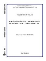 Một số giải pháp nâng cao chất lượng dịch vụ bưu chính của bưu điện hà nội 