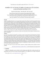 Nghiên cứu sử dụng xỉ thép-cát mịn gia cố xi măng làm lớp móng đường ô tô