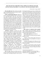 Nhận xét kết quả sớm phẫu thuật thông sàn nhĩ thất toàn bộ bằng kỹ thuật hai miếng vá tại trung tâm tim mạch bệnh viện E