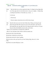 NỘI DUNG BÀI HỌC MÔN SINH 7 - TUẦN 25