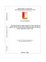 Giải pháp phát triển dịch vụ thẻ tín dụng quốc tế tại ngân hàng thương mại cổ phần công thương việt nam 
