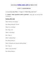 Tải Giải Unit 7 lớp 6 Your House - Tiếng Anh 6 Unit 7 Your house| Giải Unit 7 SGK tiếng Anh 6 Your house chi tiết nhất