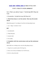Tải Giải bài tập SBT Tiếng Anh lớp 5 Unit 1: What's your address? - Lời giải chi tiết các bài trong Sách bài tập Tiếng Anh 5 Unit 1