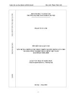 Xây dựng chiến lược phát triển nguồn nhân lực cho ngành công nghiệp phần mềm việt nam giai đoạn 2010   2020 