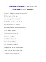 Tải Giải bài tập SGK tiếng Anh lớp 5 Unit 4: Did you go to the party? - Giải SGK tiếng Anh Unit 4 lớp 5 Did you go to the party? chi tiết nhất