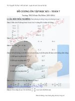 Đề cương ôn tập học kì 1-Toán 7- Đoàn Thị Điểm (2015-2016) - ÔN THI TOÁN