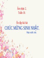 Bài giảng Âm nhạc 2 bài 10 Ôn tập hát Chúc mừng sinh nhật | Âm nhạc, Lớp 2 - Ôn Luyện