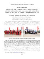 Trường Đại học Xây dựng ứng dụng thành công bê tông chất lượng siêu cao (UHPC) xây dựng công trình cầu dân sinh An Thượng,  thành phố Hưng Yên