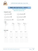 TOÁN 3: BÀI TẬP TUẦN 6