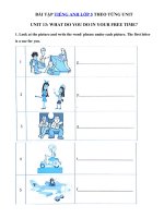 Tải Bài tập từ vựng tiếng Anh lớp 5 Unit 13 What do you do in your free time? - Ôn tập tiếng Anh 5 theo từng Unit có đáp án