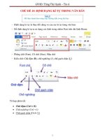 NỘI DUNG BÀI HỌC MÔN TIN HỌC 6 - TUẦN 26