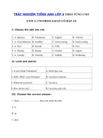 Tải Trắc nghiệm Tiếng Anh lớp 4 Unit 2 I'm from Japan - Bài tập tiếng Anh unit 2 lớp 4 có đáp án