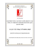 Giải pháp nâng cao chất lượng dịch vụ tại công ty tnhh mtv kinh doanh nước sạch quảng ninh 