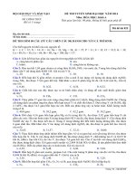 Đề thi THPT Quốc gia 2014 môn Hóa học khối A mã 825 | Đề thi đại học, Hóa học - Ôn Luyện