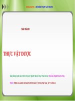 MÔ THỰC vật pptx _ THỰC VẬT DƯỢC (slide nhìn biến dạng, tải về đẹp lung linh)