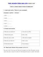 Tải Trắc nghiệm tiếng Anh lớp 4 Unit 12 What does your father do? - Bài tập tiếng Anh lớp 4 có đáp án