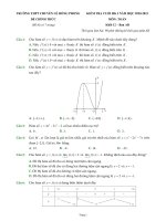 [XMIN 2021] SỐ 31 - Đề thi HK1 Toán 12 năm 2020 – 2021 trường chuyên Lê Hồng Phong – TP HCM