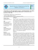 ẢNH HƯỞNG CỦA BÓN URÊ-NBTPT (N-BUTYL THIOPHOSPHORIC TRIAMIDE) VÀ NPK VIÊN ĐẾN SỰ PHÂN BỐ ĐẠM TRONG ĐẤT VÀ NĂNG SUẤT LÚA  Ở CẦU KÈ - TRÀ VINH