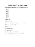 Tải Giải Toán lớp 2 trang 92, 93: Phép nhân - Giải bài tập Toán lớp 2