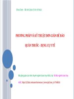 KỸ THUẬT đơn GIẢN bảo QUẢN THUỐC, DCYT pptx _ QUẢN lý tồn TRỮ THUỐC (slide nhìn biến dạng, tải về đẹp lung linh)