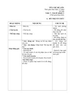 Giáo án phụ tuần 19 - Động vật sống dưới nước