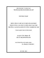 Phân tích và đề xuất một số giải pháp nhằm nâng cao chất lượng đào tạo cho trường cao đẳng kinh tế công nghiệp hà nội  