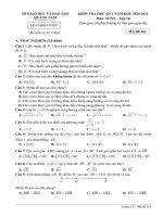 Đề thi học kì 1 Toán 10 sở GD&ĐT Quảng Nam năm 2020-2021
