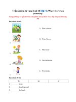 Tải Trắc nghiệm từ vựng Unit 10 lớp 4: Where were you yesterday? - Từ vựng tiếng Anh lớp 4 Unit 10